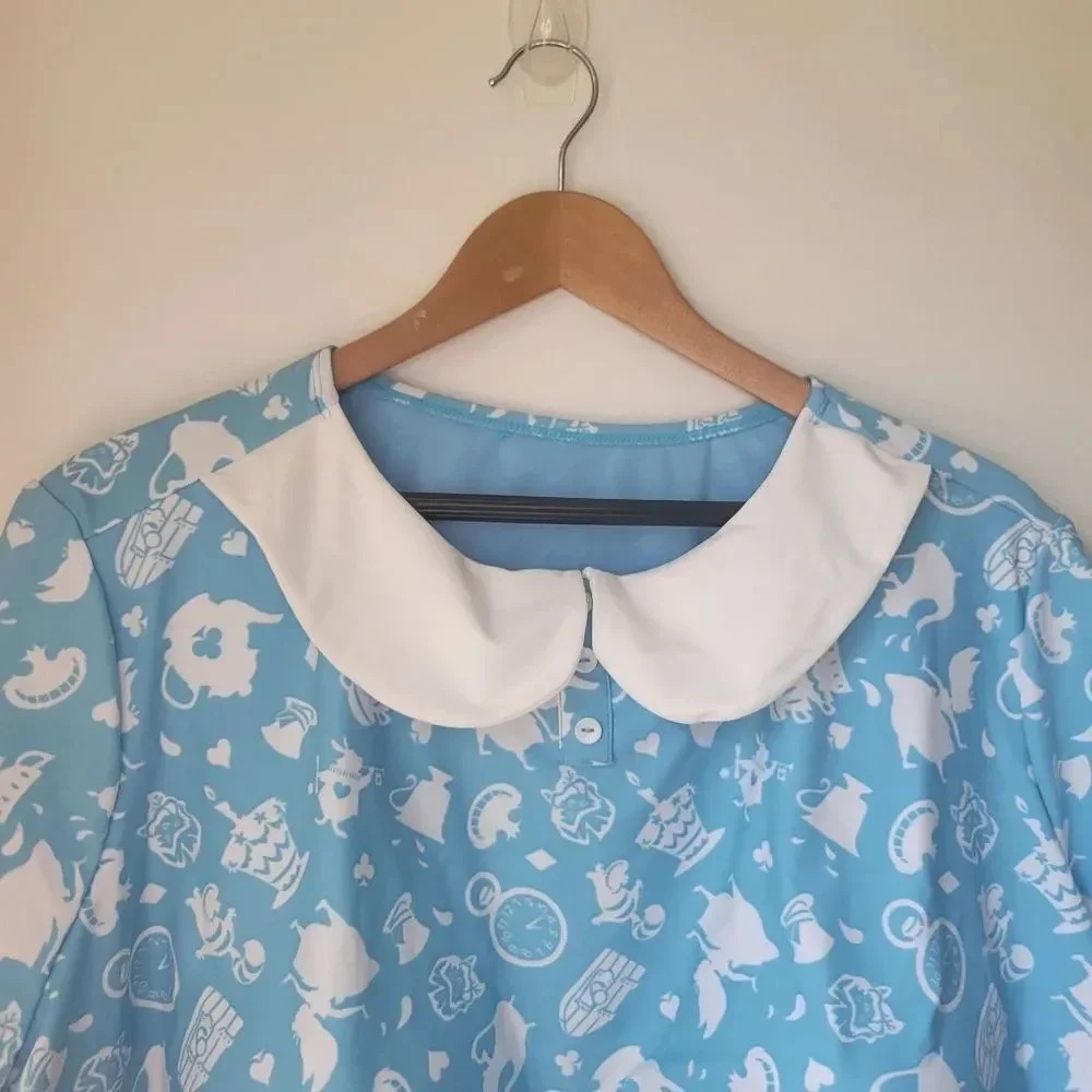Hot Topic Disney Alice In‎ Wonderland Collar Swim Top Size 5x - Picture 6 of 6